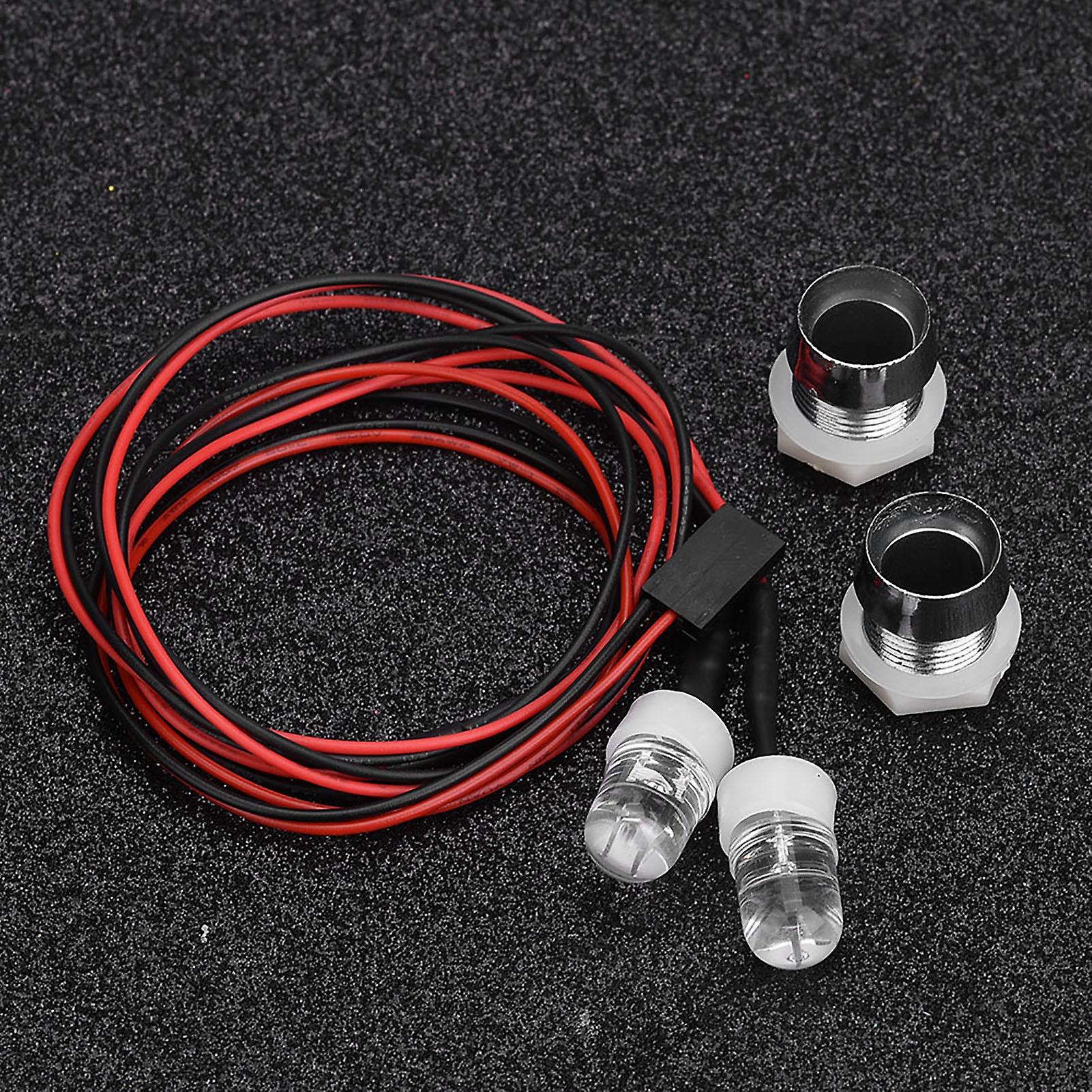 2pcs 20mm Headlight Rc Accessory Led Lights For Model Drift Car Vehicle (19# Red Light)