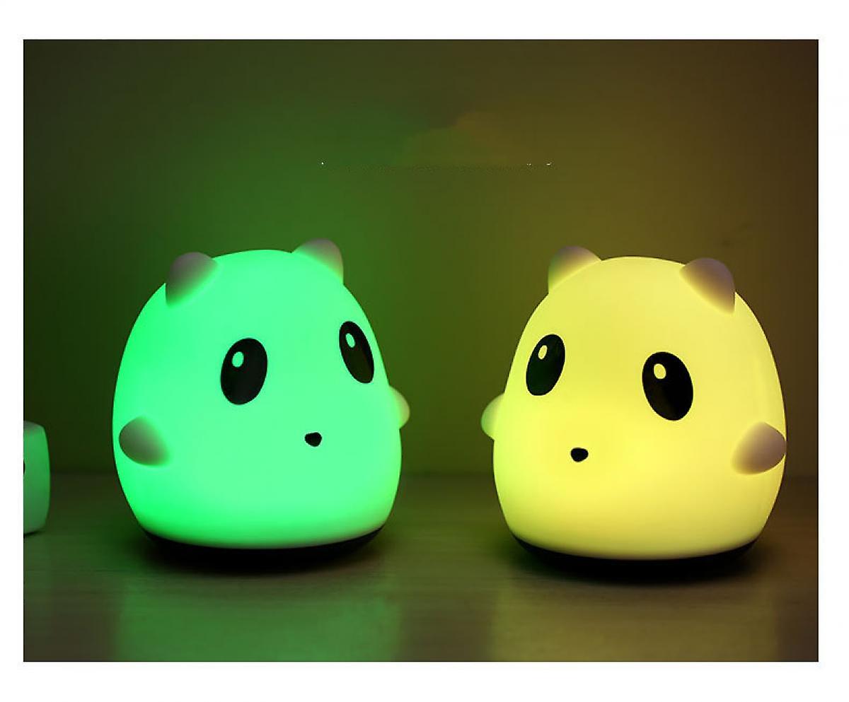 Night Light Kids， Baby Night Light-cute Baby Silicone Touch Frog Light With 7 Colors Changing， Usb Rechargeable  For Children Christmas Gifts