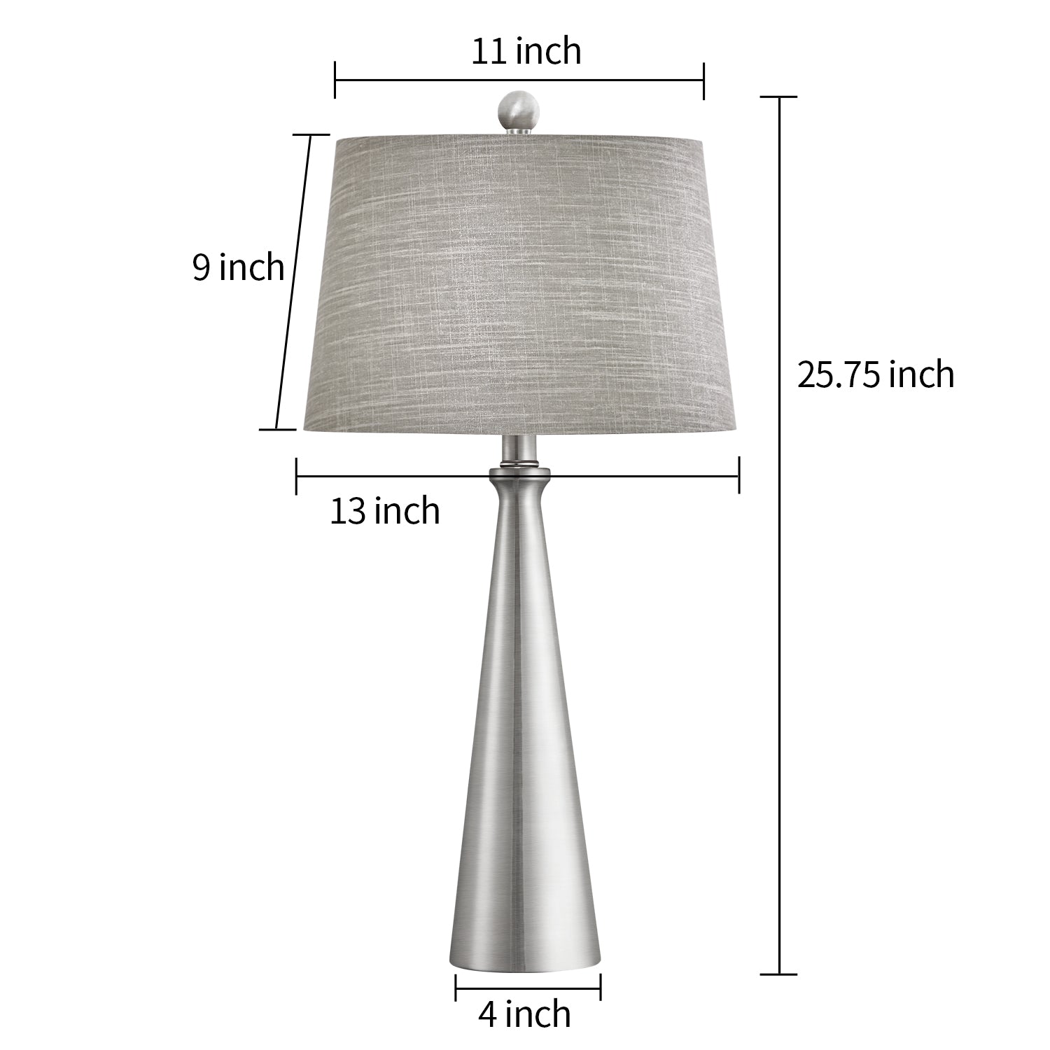 Oneach Touch Control Table Lamp Set of 2 for Living Room Bedroom Office 25.75