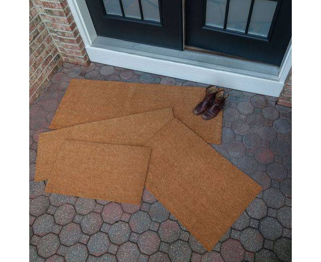 Indoor outdoor Coir Doormat Natural black Entryways