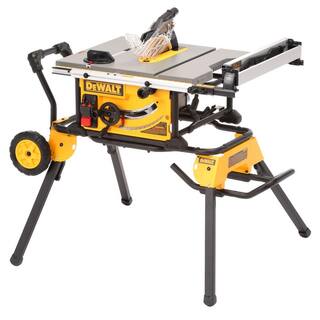 DW 15 Amp Corded 10 in. Job Site Table Saw with Rolling Stand DWE7491RS