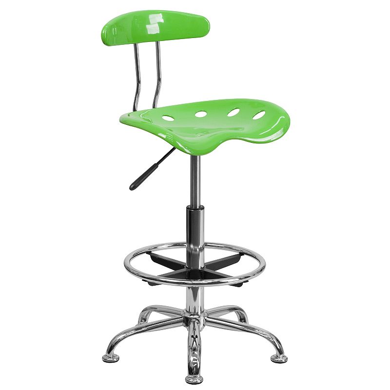 Flash Furniture Bradley Apple Green Tractor Seat Drafting Stool