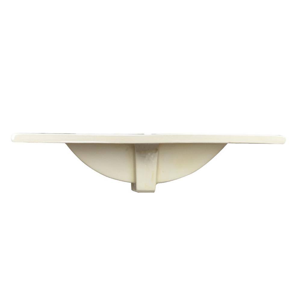 RENOVATORS SUPPLY MANUFACTURING Lee 24 in. Square Drop-In Bathroom Sink in White with Overflow 70336