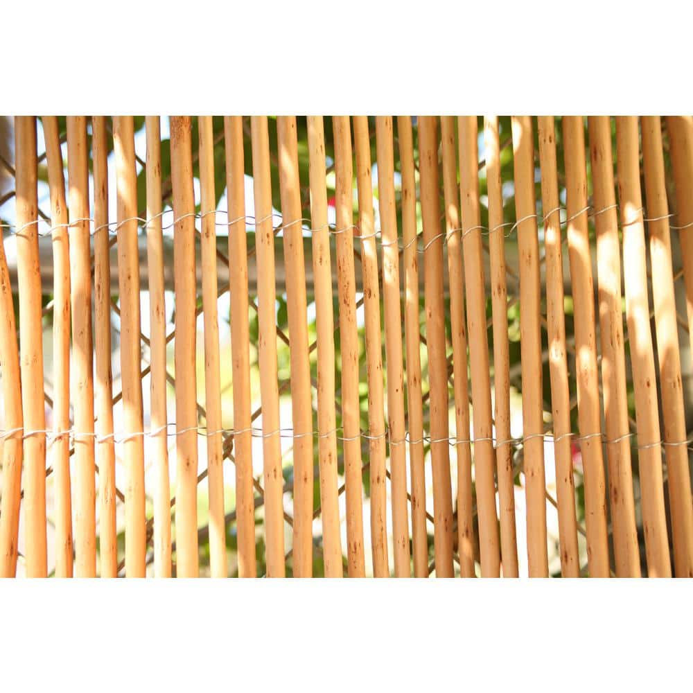 Backyard X-Scapes 6 ft. H x 8 ft. L Peeled Willow Wood Garden Fence 20-WC6BX