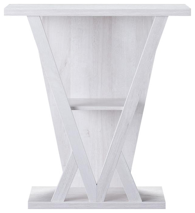 Furniture of America Sundi Wood 3 Shelf Console Table in Weathered White   Transitional   Console Tables   by Homesquare  Houzz