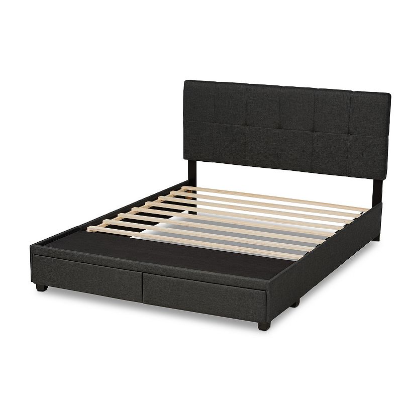 Baxton Studio Netti Tufted Storage Bed