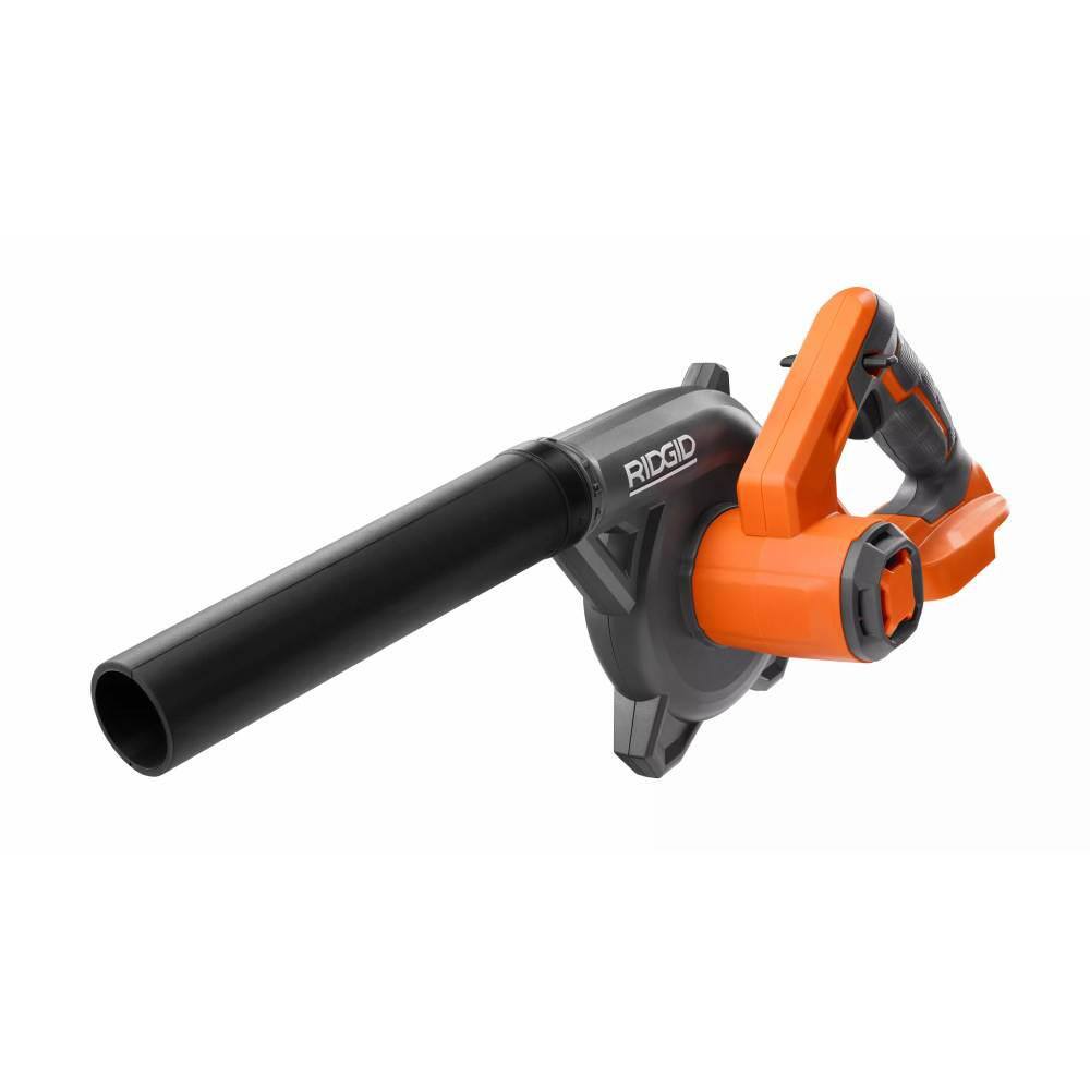 RIDGID 18V Lithium-Ion Cordless Compact Jobsite Blower with InflatorDeflator Nozzle R86043B