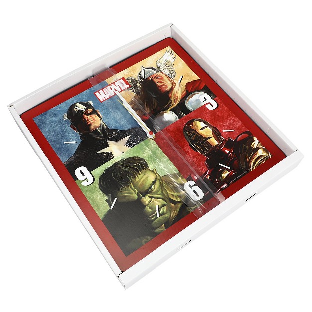 Marvel Avengers Retro Square Shaped Wall Clock