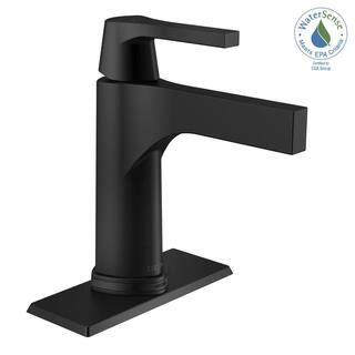 Delta Zura Single Hole Single-Handle Bathroom Faucet with Touch2O.xt Technology in Matte Black 574T-BL-DST