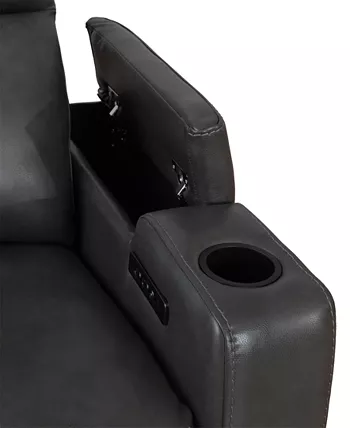 Furniture Greymel 37 Leather Chair with Power Headrest