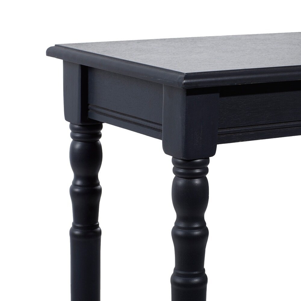 Black Wood Traditional Console Table   32 x 12 x 32