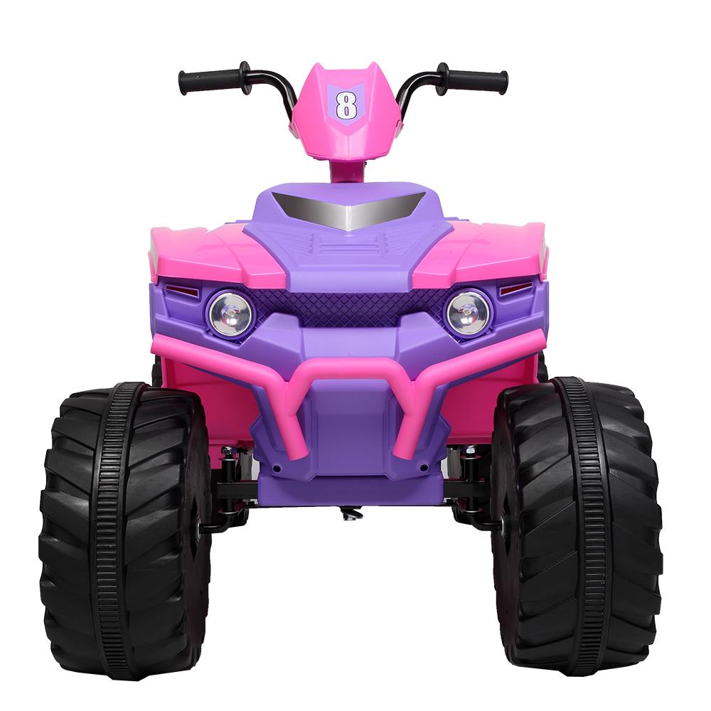 Winado Perfect for Kids Ride On ATV 12V 7Ah Battery Powered Car 4-Wheeler with a Realistic Foot Pedal Accelerator, LED Headlights, Music, Horn - Pink and Purple