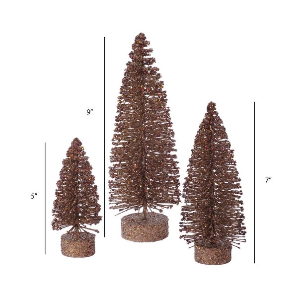 Vickerman 5/7/9 Mocha Glitter Oval Artificial Christmas Tree，Unlit