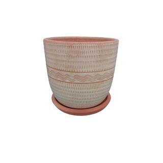 Clay Planter Striped Harbor Large 907356V