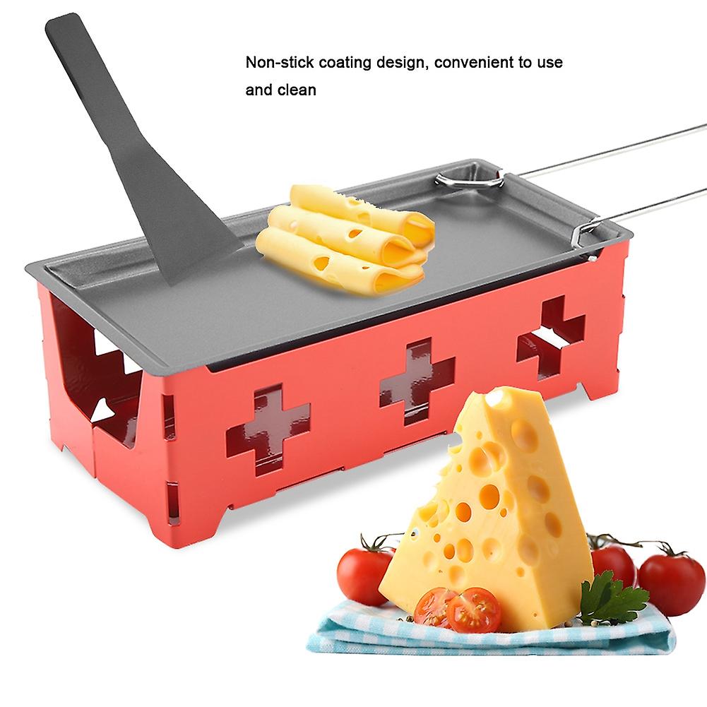 Portable Non-Stick Cheese Raclette Rotaster Baking Tray Stove Set Home Kitchen Grilling Tool #1