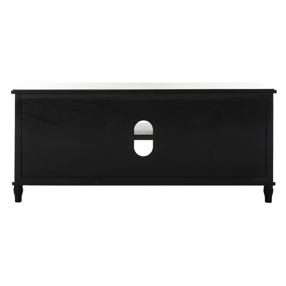 SAFAVIEH Rooney Distressed Black 4 Drawer Storage 20\