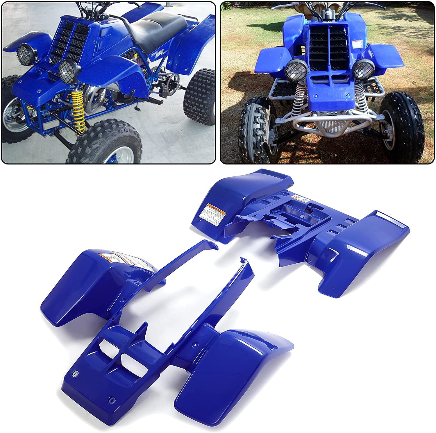 Kojem Blue Front and Rear Fenders Plastic Body Compatible with 1987-2006 Yamaha Banshee 350 (YFZ350)