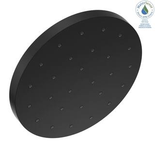 Delta 1-Spray Patterns 1.75 GPM 12 in. Wall Mount Fixed Shower Head with H2Okinetic in Matte Black 52160-BL