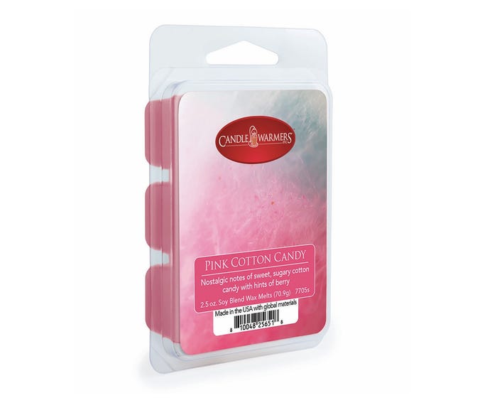 Candle Warmer Etc. Pink Cotton Candy Classic Wax Melt， 2.5 oz.- 7705s-RK