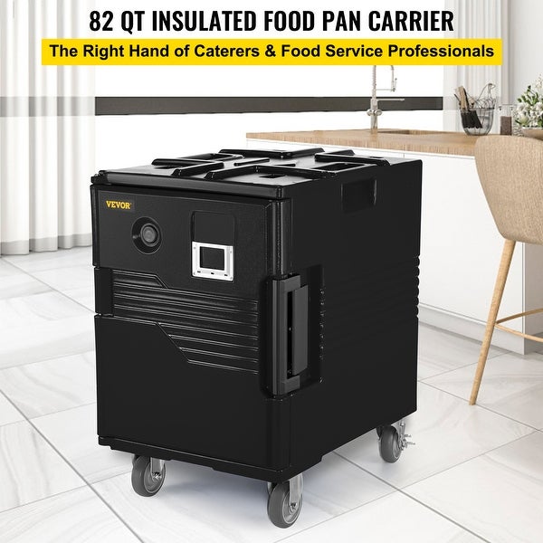 VEVOR 90L Insulated Food Pan Carrier Catering Dish Box Front Loader