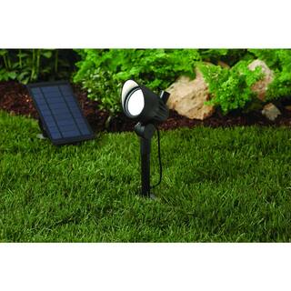 Hampton Bay Solar Black LED 50 Lumen Metal Spotlight NXT-2135H