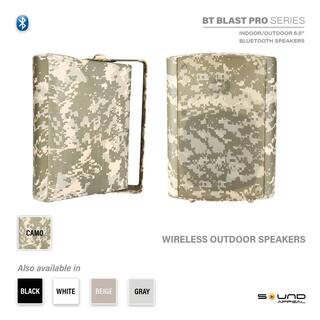 Sound Appeal 6.50 in. BT BLAST IndoorOutdoor Wireless Bluetooth Speaker Camouflage Pair SA-BTPRO-CF6