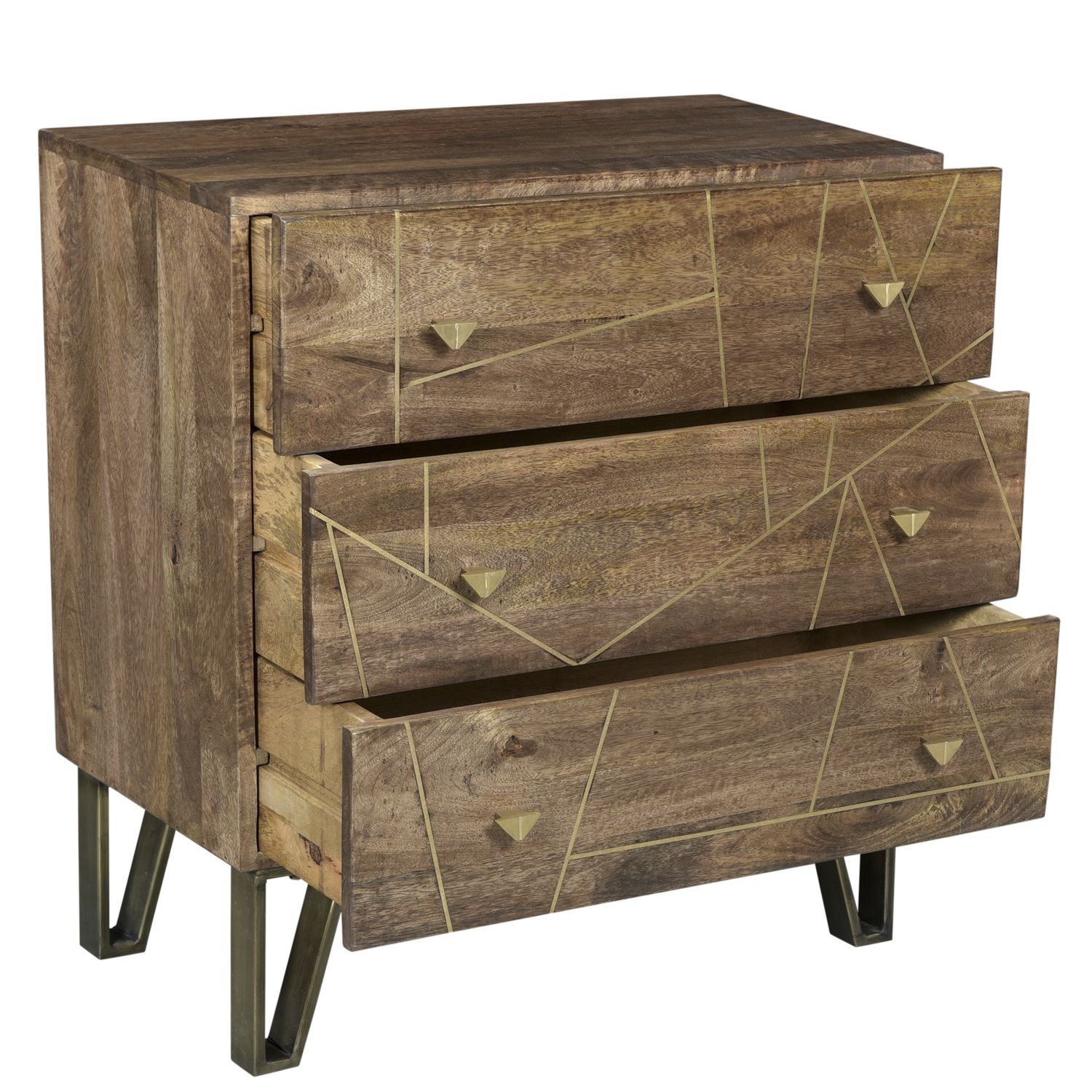 Bengal Manor Geometric 3-Drawer Dresser