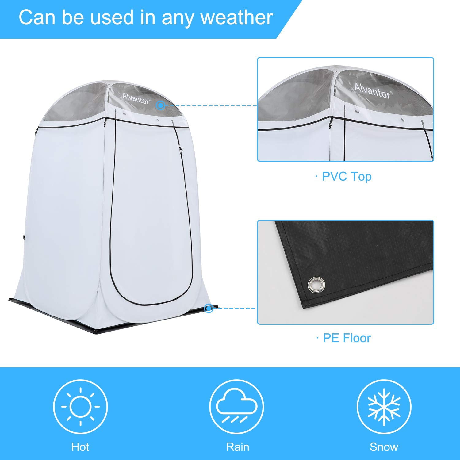 Alvantor Pop Up Shower Tent Privacy Teflon Room Camping Toilet