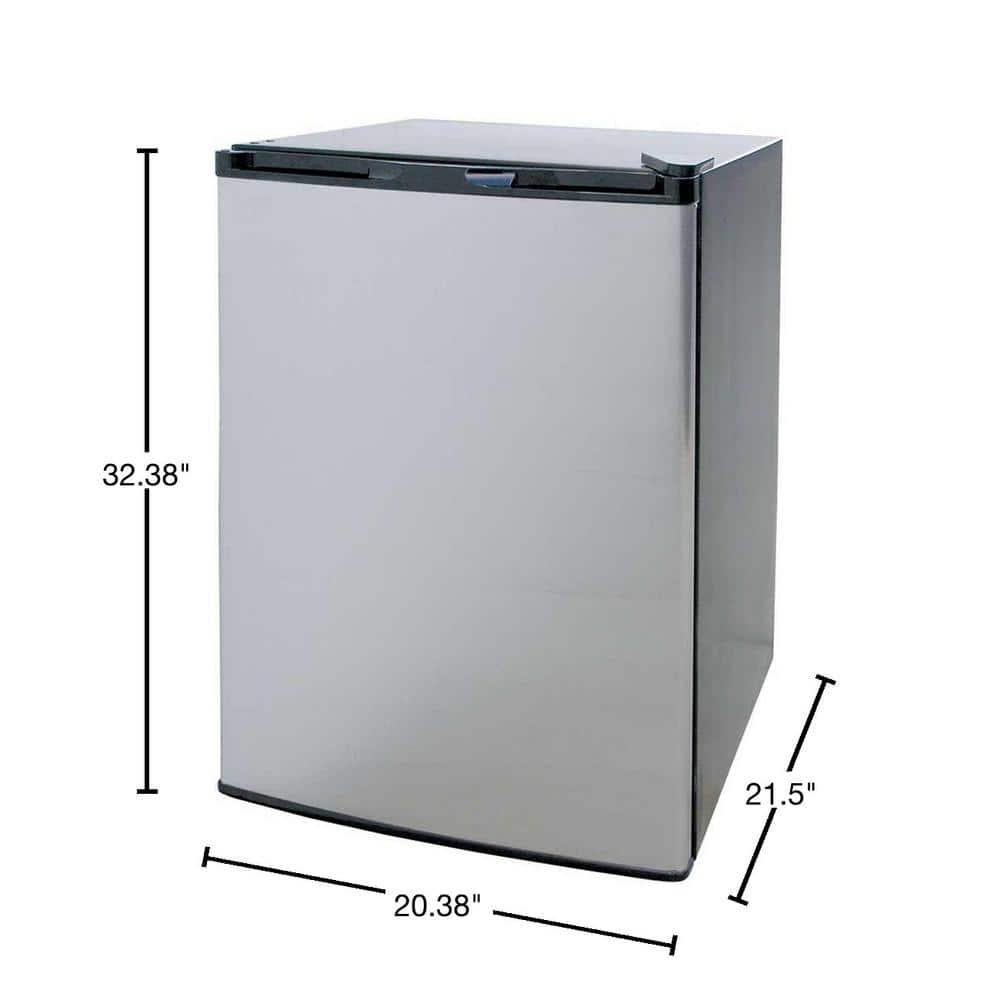 Cal Flame 46 cu ft Mini Fridge in Stainless Steel with Black Cabinet