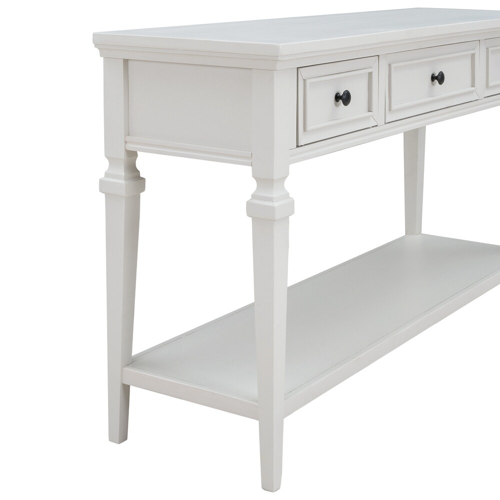 Classic Retro Style Console Table with Three Top Drawers