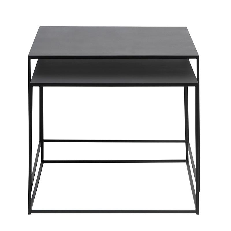 PEBBLE Nest of 2 Tables 65x60cm - Black