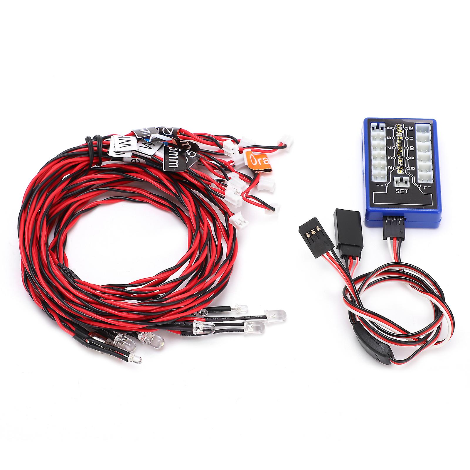 Highlight 12 Led Flashing Light System 12led Lighting Kit For Rc Cars 4.8  6v Dc