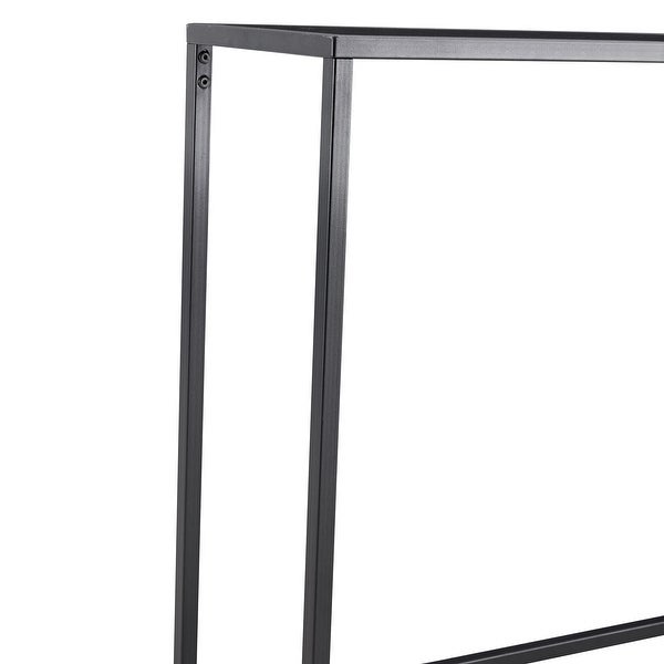 Metal Console Talbe Sideboard Cabinet Minimalist Porch Table Sofa Table Side Table， Black