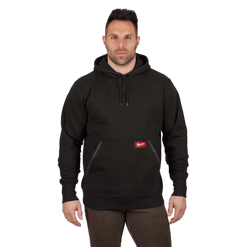 Heavy Duty Black Pullover Hoodie ; Small