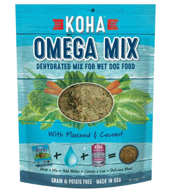 KOHA Omega Mix Healthy Skin and Coat Recipe Dehydrated Mix for Wet Dog F