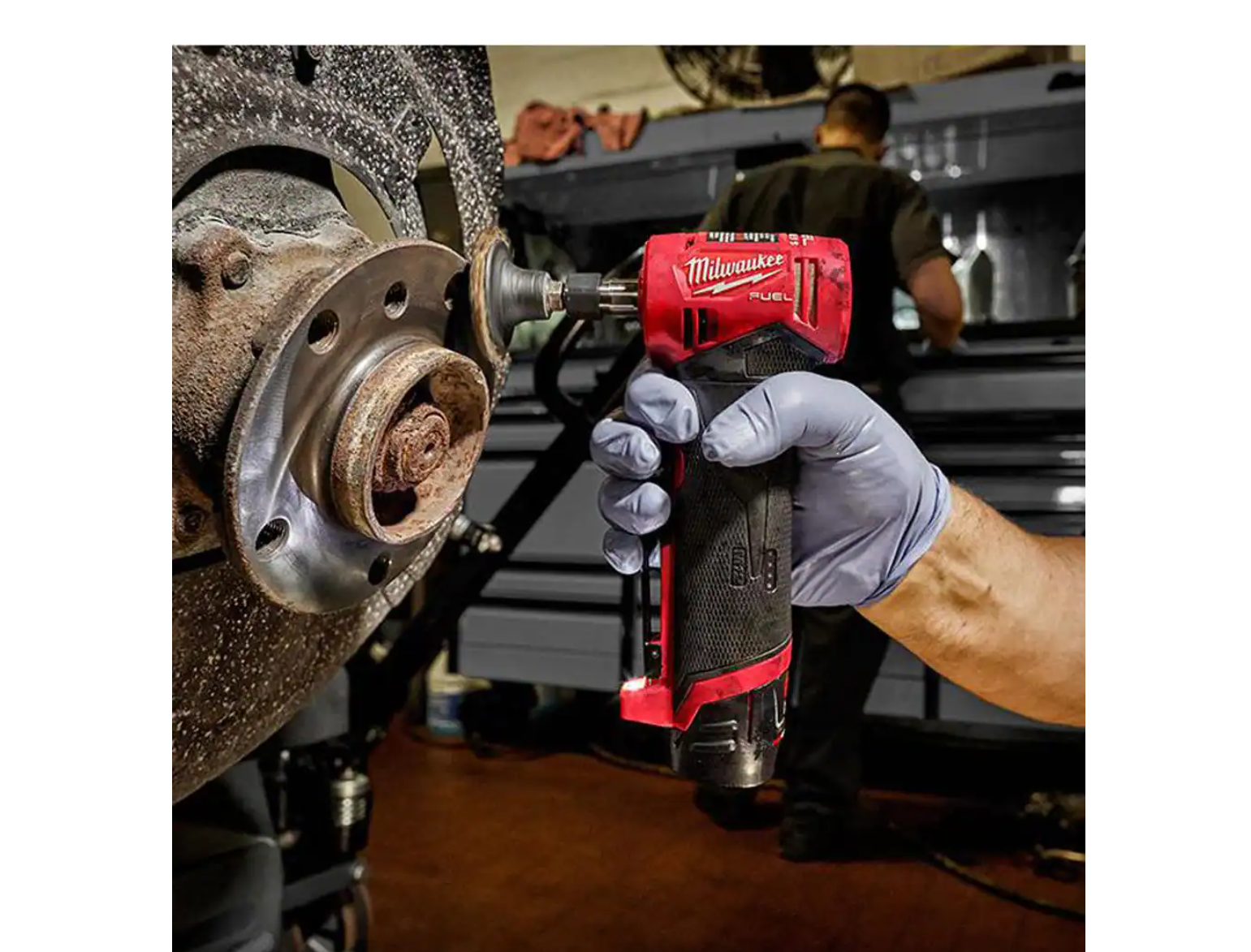 Milwaukee M12 FUEL 12-Volt Lithium-Ion High Speed 3/8 in. Ratchet w/ (1) 1/4 in. Right Angle and (1) 1/4 in. Straight Die Grinder (2567-20-2485-20-2486-20)