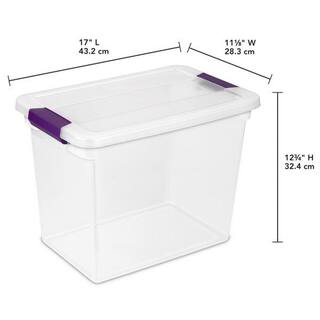 Sterilite 27 Qt. ClearView Latch Box Storage Bin Container ( 6 Pack) 6 x 17631706