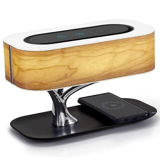 Modern Led Bedside Table Lamp With Wireless Phone Charger And Bluetooth Speaker