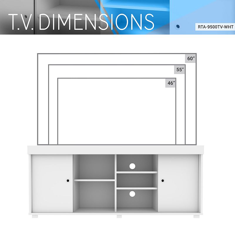 Techni Mobili White Storage TV Stand