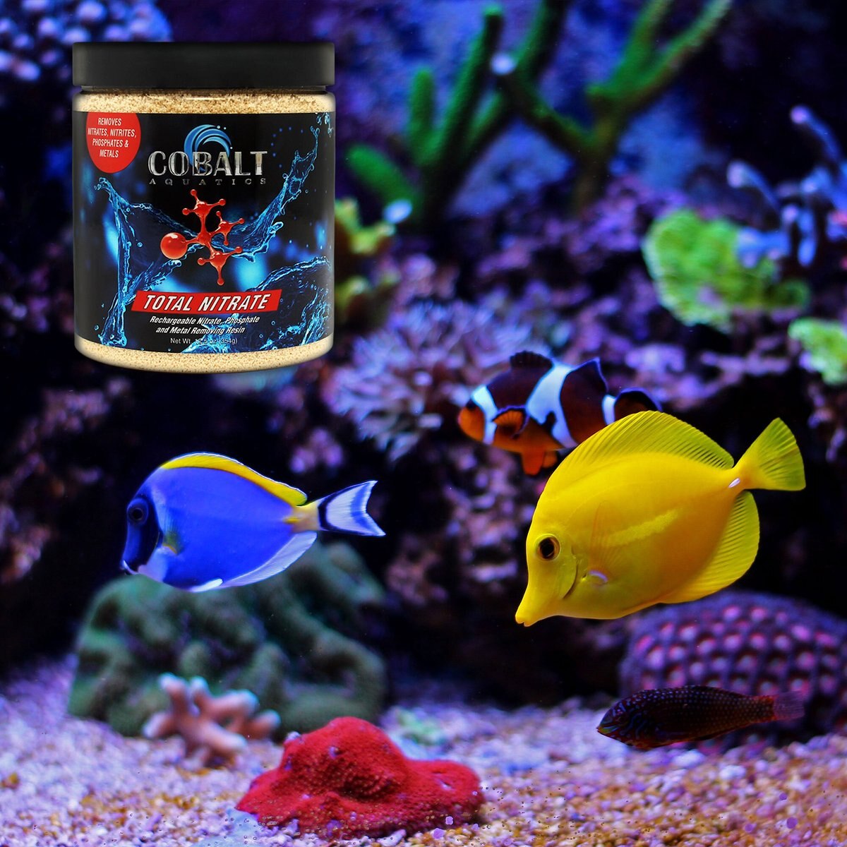 Cobalt Aquatics Total Nitrate Aquarium Resin， 54-oz tub