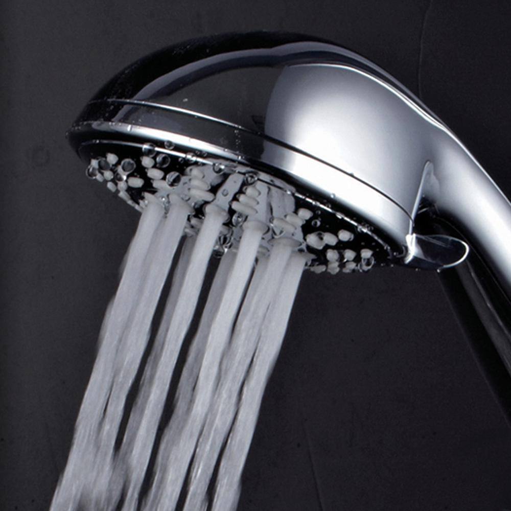 Hotel Spa 7-Spray 4 in. Single Wall Mount Handheld Rain Shower Head in chrome 28802