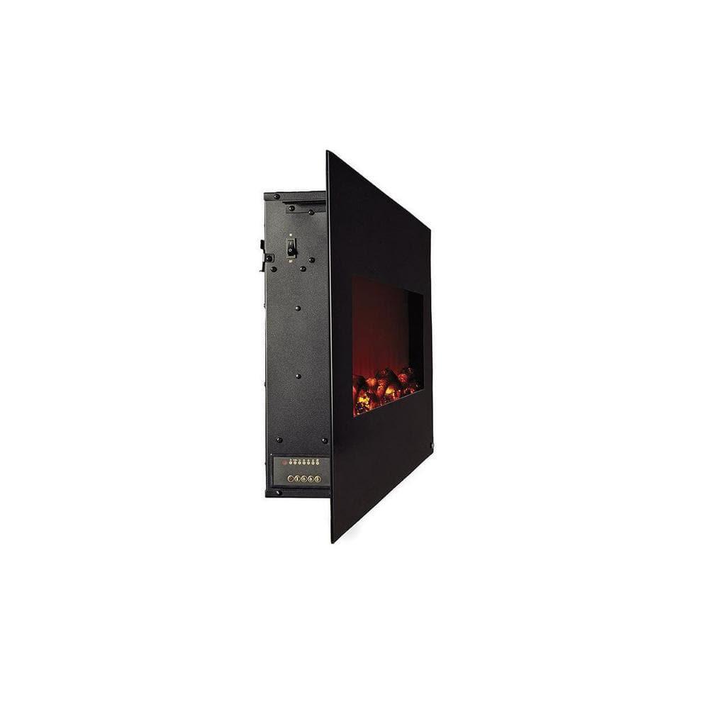 EdenBranch 50 in LED WallMounted Electric Fireplace with Log Wood Effect