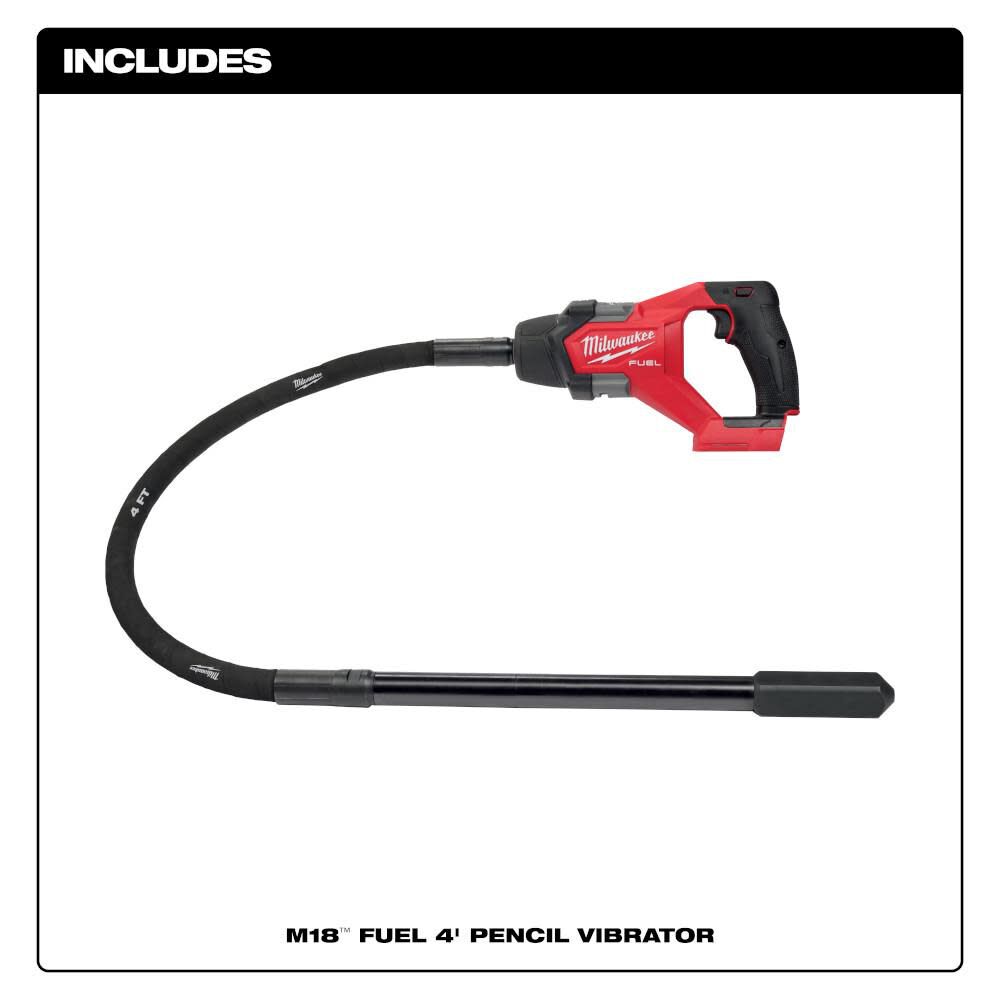 MW M18 FUEL 4' Concrete Pencil Vibrator Bare Tool 2910-20 from MW