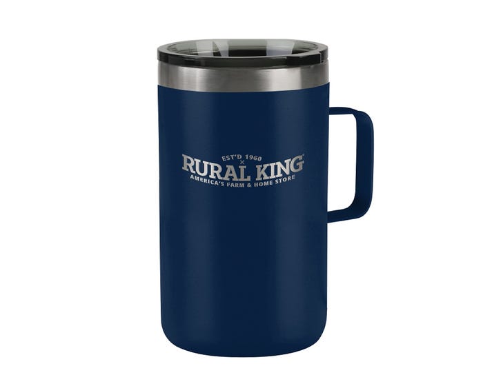 Rural King 20 oz. Coffee Mug， Navy Blue - 87-962-0204