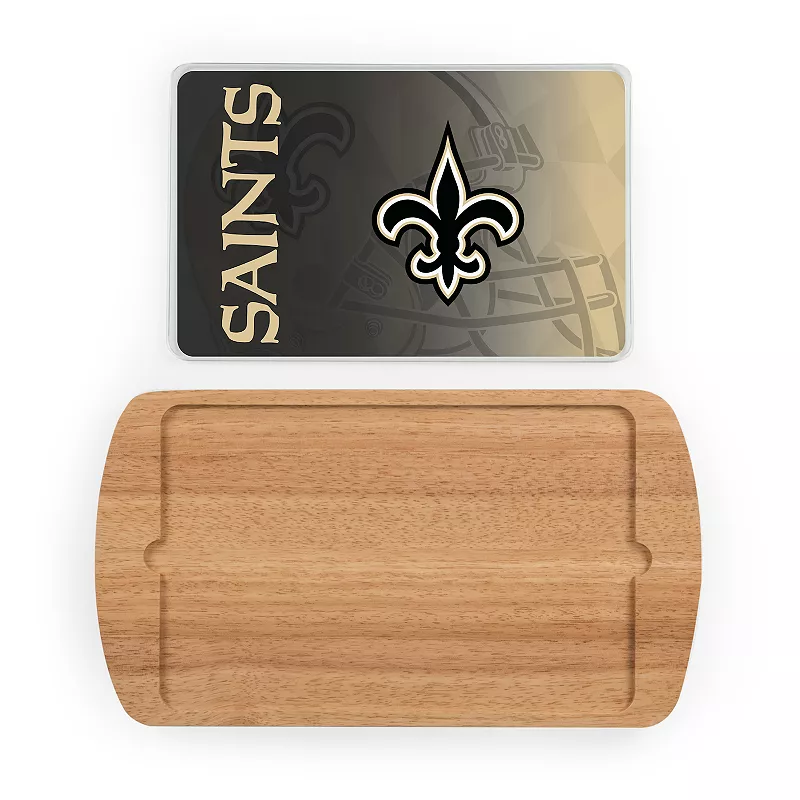 Picnic Time New Orleans Saints Billboard Glass Top Serving Tray