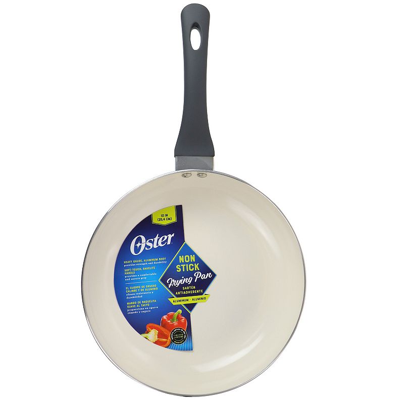 Oster Cocina Ridge Valley 10 Inch Aluminum Nonstick Frying Pan in Grey