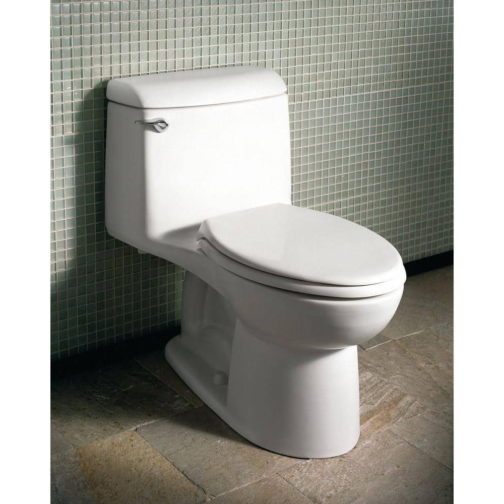 American Standard Champion Four 1Piece 16 GPF Single Flush Elongated Toilet in White Seat Included