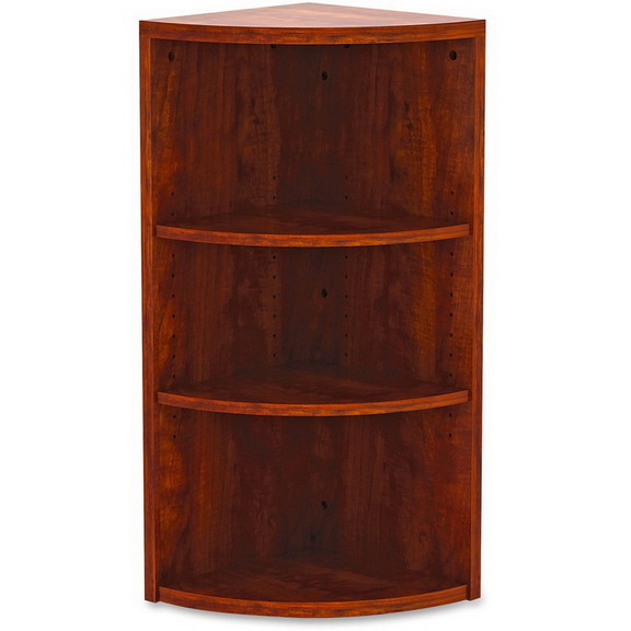 Lorell Essentials Series Cherry Laminate Corner Bo...