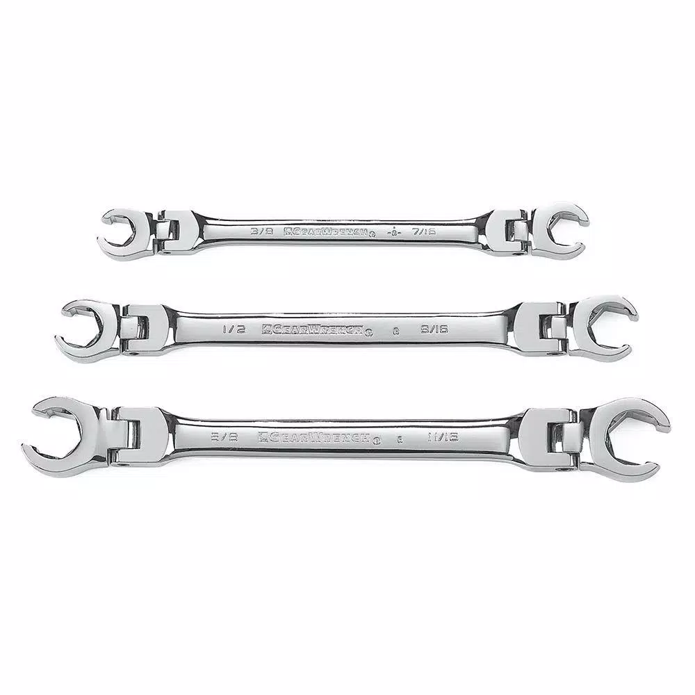 GEARWRENCH SAE Flex Flare Nut Wrench Set (3-Piece) and#8211; XDC Depot