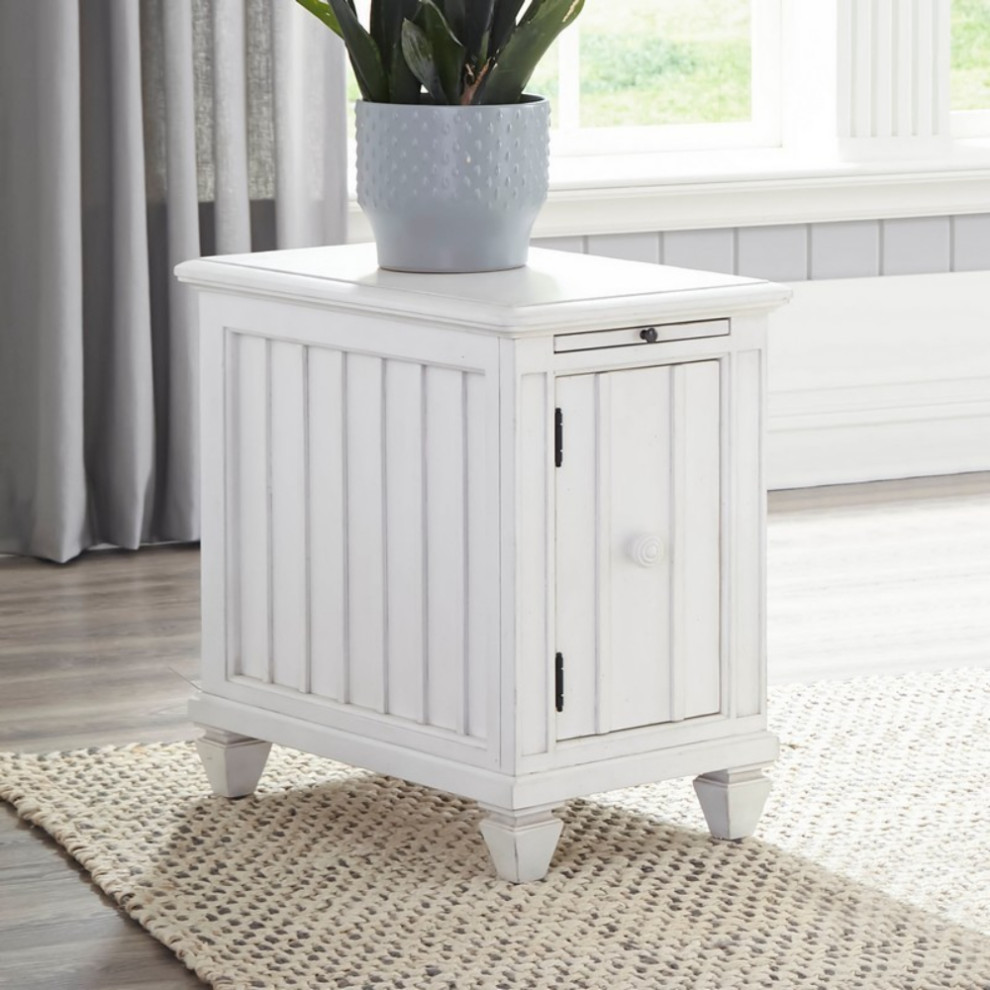 Cane Bay Chairside Table   Farmhouse   Side Tables And End Tables   by Sideboards and Things  Houzz